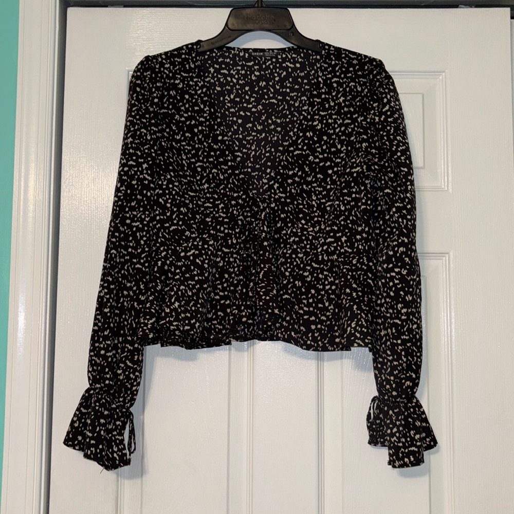 shein front tie shirt